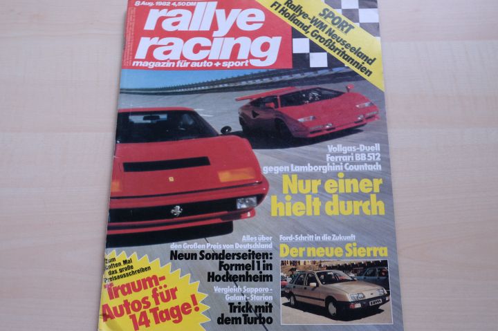 Deckblatt Rallye Racing (08/1982)